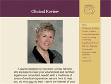 Tablet Screenshot of clinicalreviewconsultants.com